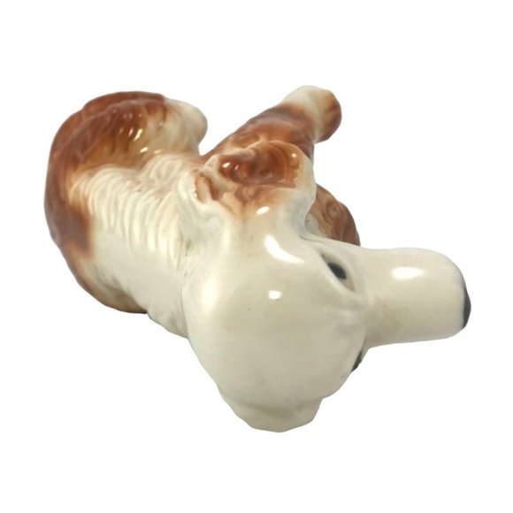 Vintage 1950s Seated Spaniel Figurine Porcelain Hand Painted 3.5 inches tall - Picture 7 of 7